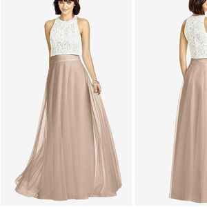 Dessy Collection Light Gray Maxi Skirt
